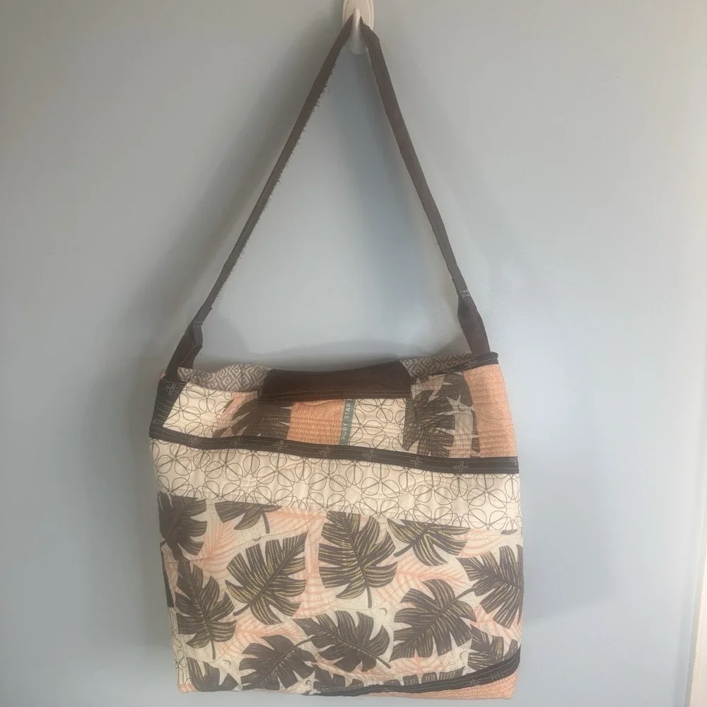 Large Canvas Tote Bag With Leather Straps Shopping  Beach Overnight Button Close